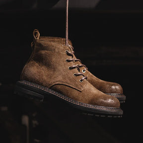 Bota Cano Alto Masculina - Couro de Camurça