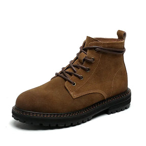 Bota Cano Alto Masculina - Couro de Camurça