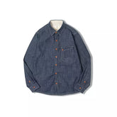 Camisa Jeans Masculina Manga Longa - Gola Polo