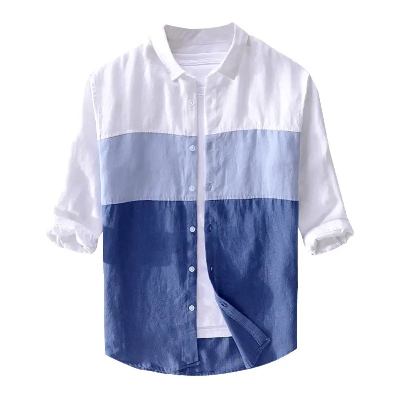 Camisa Masculina Linho - Listrada Horizontal