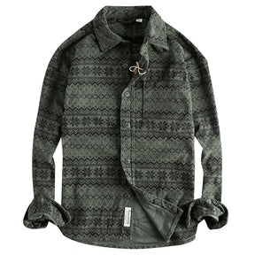 Camisa Masculina Manga Longa - Estampada Veludo