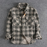 Camisa Masculina Manga Longa Retro