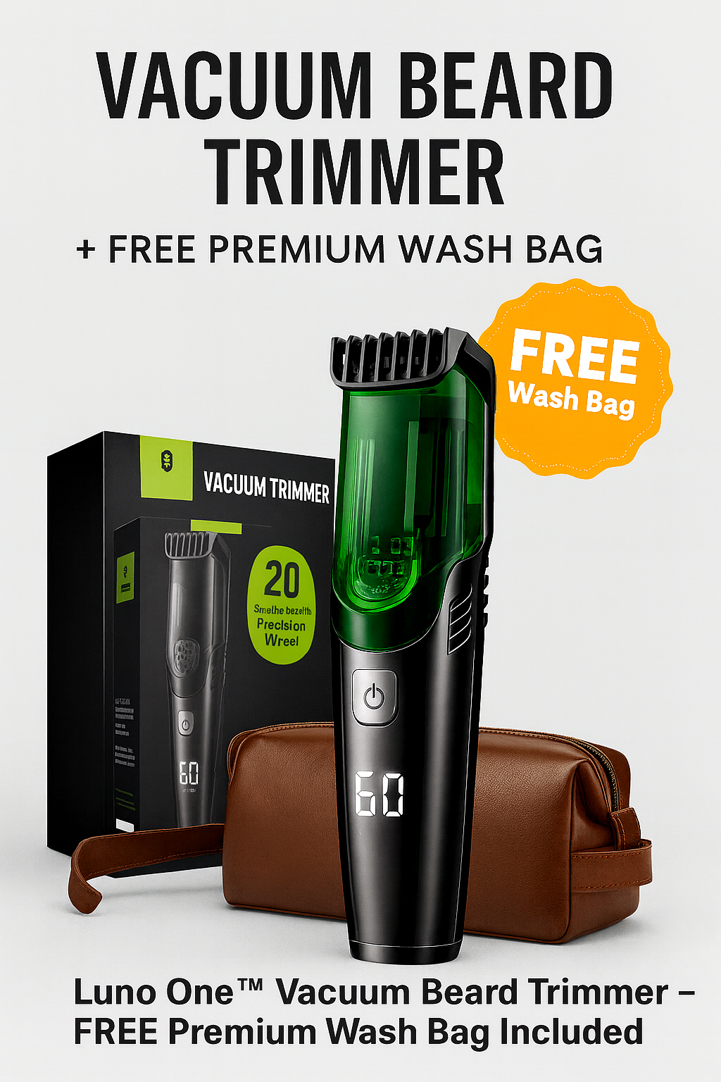 Luno One Vacuum Trimmer - Buy 2, Save More + FREE 1 Toiletry Bag