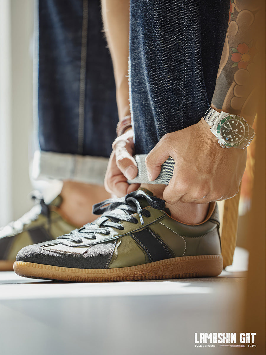 Lambskin German Army Trainer Shoes