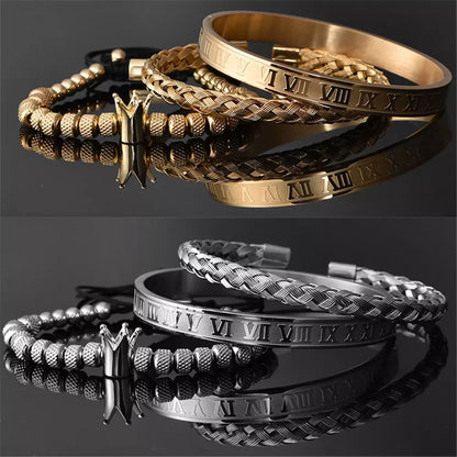 Pulseira Masculina King´s - Aço Inoxidável (3 Pulseiras)